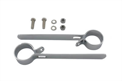 31-2100 - Chrome 1-1/2 inch Exhaust Hanger Clamp Set by V-Twin