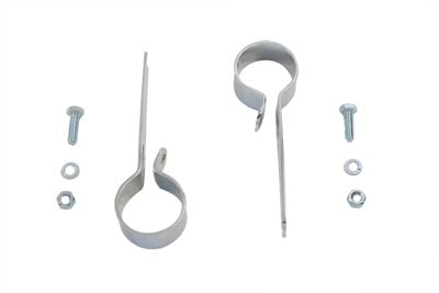31-2101 - Chrome 1-3/4 inch Exhaust Hanger Clamp Set by V-Twin
