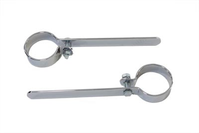 31-2105 - Chrome 1-7/8 inch Exhaust Hanger Clamp Set by V-Twin