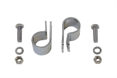 31-2131 - Chrome 1  Muffler Clamp Set by V-Twin