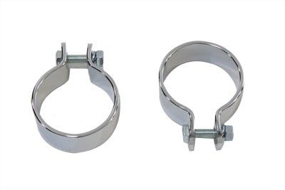 31-2132 - Chrome 1-3/4  Muffler Body and End Clamp Set by V-Twin