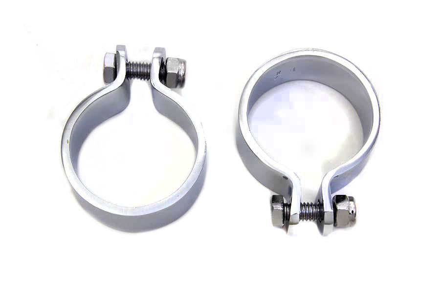 31-2144 - Chrome 1-7/8  Heavy Muffler Body and End Clamp Set by V-Twin