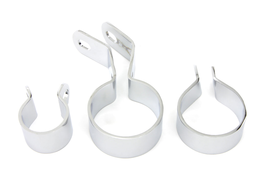 31-2930 - Chrome Exhaust Clamp Kit by V-Twin