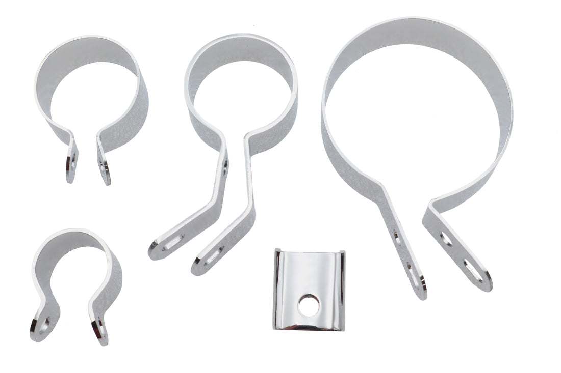 31-9012 - Chrome Exhaust Clamp Kit by V-Twin