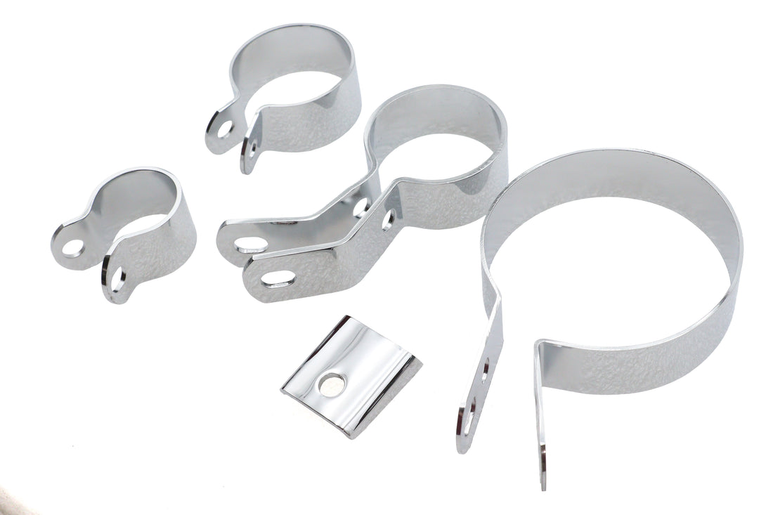 31-9012 - Chrome Exhaust Clamp Kit by V-Twin