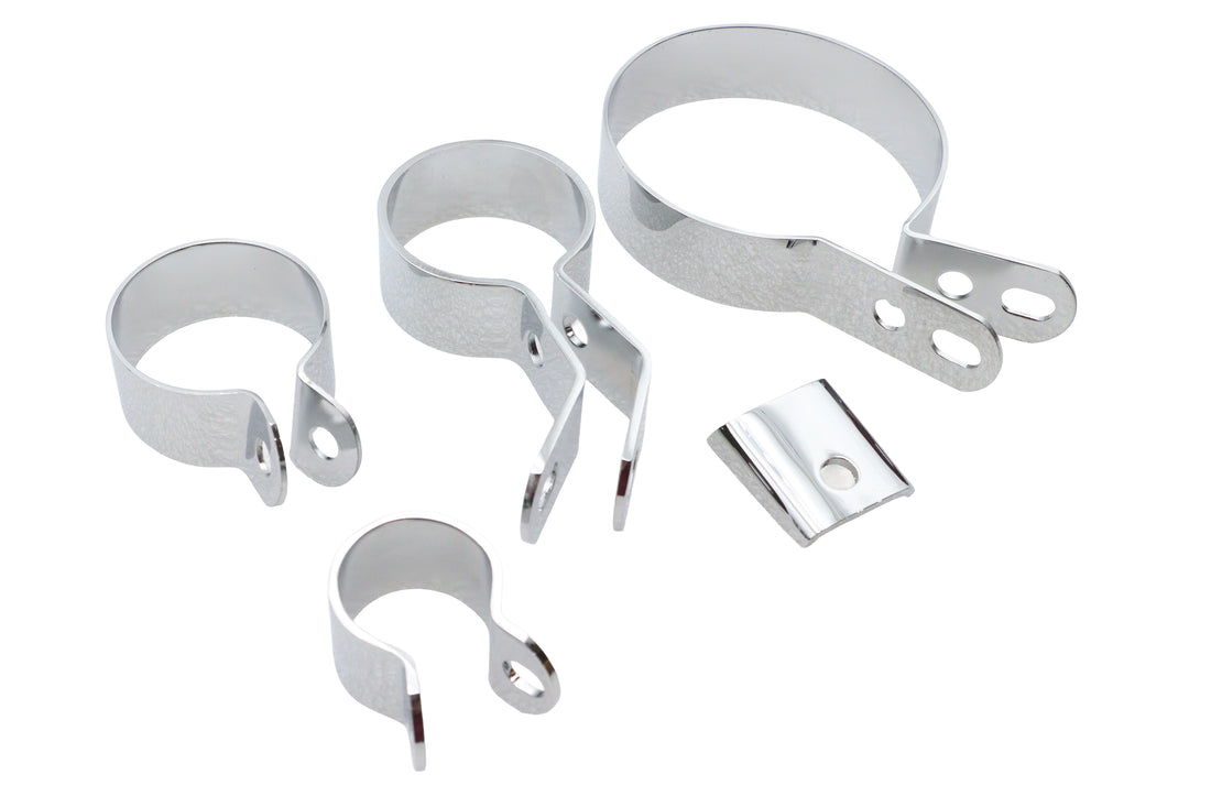 31-9012 - Chrome Exhaust Clamp Kit by V-Twin