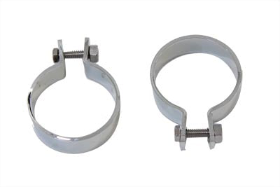 31-9914 - Chrome 2 inch Muffler Body and End Clamp Set by V-Twin