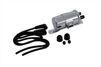 32-0126 - Round Chrome 12 Volt Dual Coil with Bracket by Volt Tech