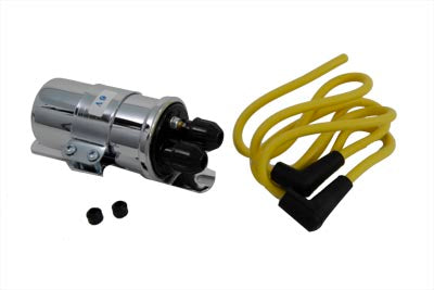 32-0127 - Round Chrome 6 Volt Dual Coil with Bracket by Volt Tech