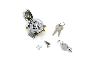 32-0449 - Fat Bob Ignition Switch with 5 Terminals Chrome by Volt Tech