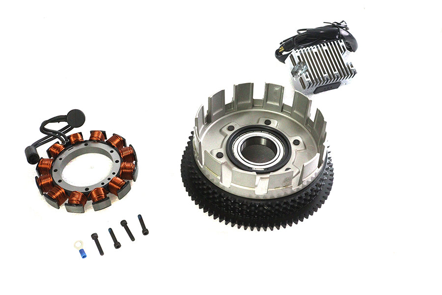 32-0473 - Alternator 19 Amp Charging System Kit Chrome by Volt Tech