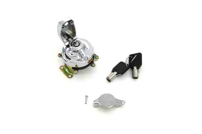 32-0481 - Fat Bob Ignition Switch with 5 Terminals Chrome by Volt Tech