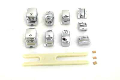 32-0581 - Handlebar Switch Cap Set Chrome by Volt Tech