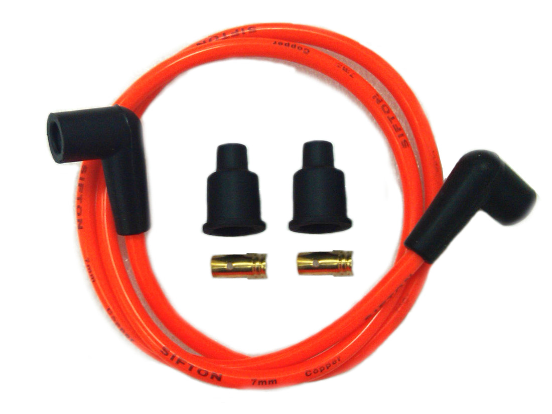 32-0650 - Orange Copper Core 7mm Spark Plug Wire Kit by Volt Tech