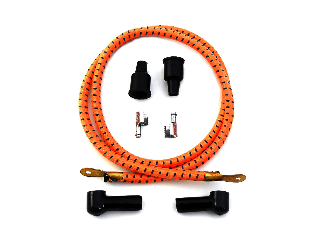 32-0973 - 9mm Vintage Cloth Spark Plug Wire Kit by Volt Tech