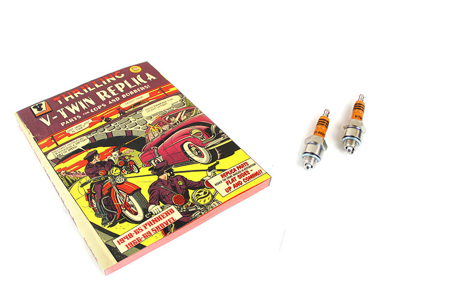 32-1246 - Panhead Spark Plug Set and Book Kit by Volt Tech