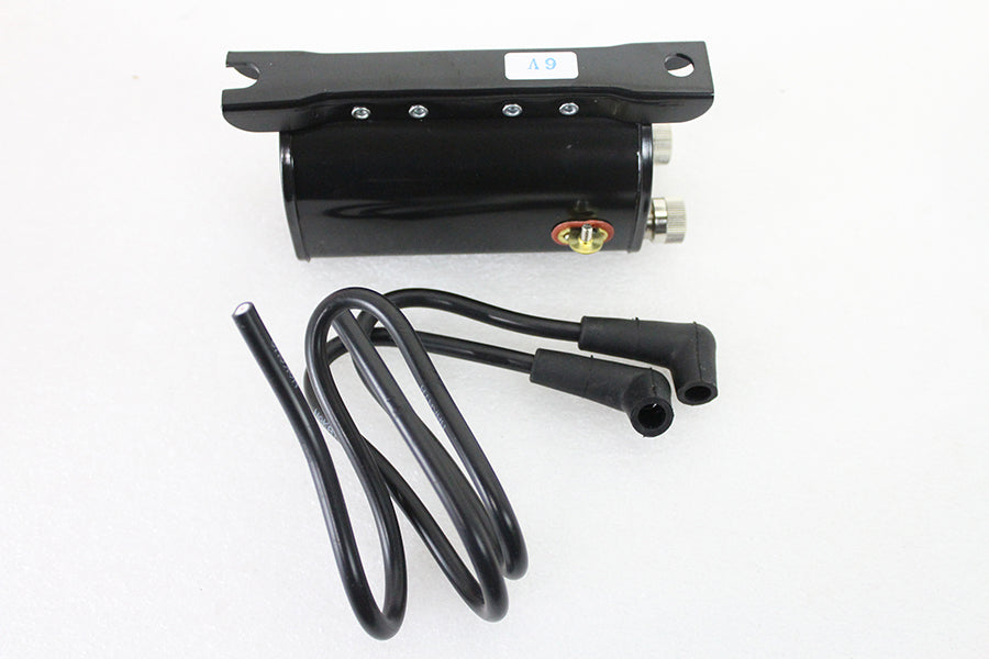 32-1338 - Stock 6 Volt Replica Ignition Coil Black by Volt Tech