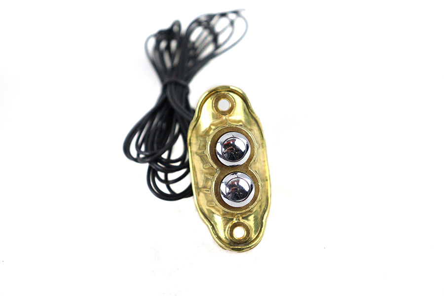 32-1381 - Old School Dual Switch Kit Brass Finish by Volt Tech