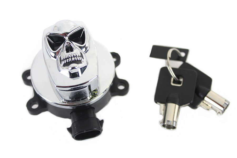 32-1439 - Chrome Ignition Switch with Chrome Skull by Volt Tech