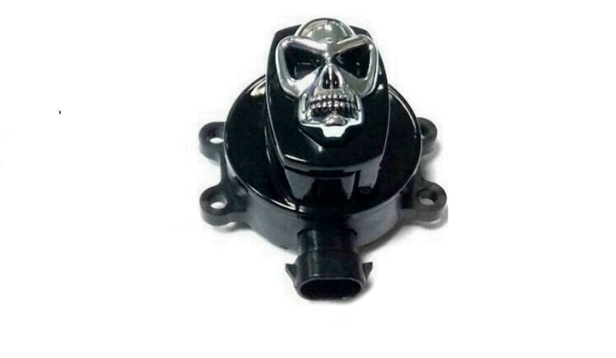 32-1440 - Black Ignition Switch with Chrome Skull by Volt Tech
