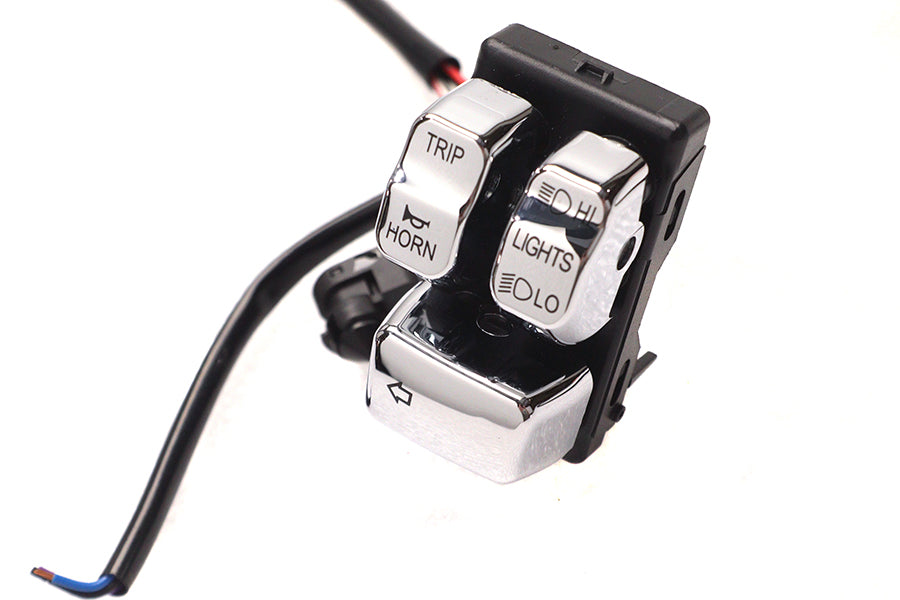 32-1648 - Left Side Handlebar Control Module Chrome by V-Twin