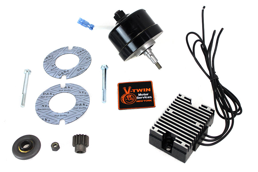32-1671 - Black 12 Volt Alternator Generator Conversion Kit by V-Twin