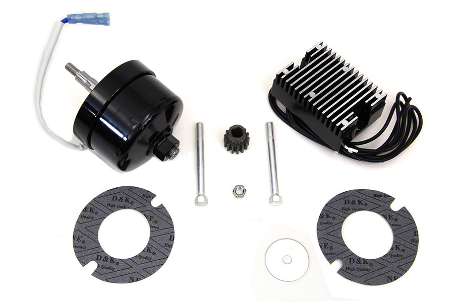 32-1673 - Black 12 Volt Alternator Generator Conversion Kit by V-Twin