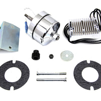 32-1675 - Chrome 12 Volt Alternator Generator Conversion Kit by V-Twin
