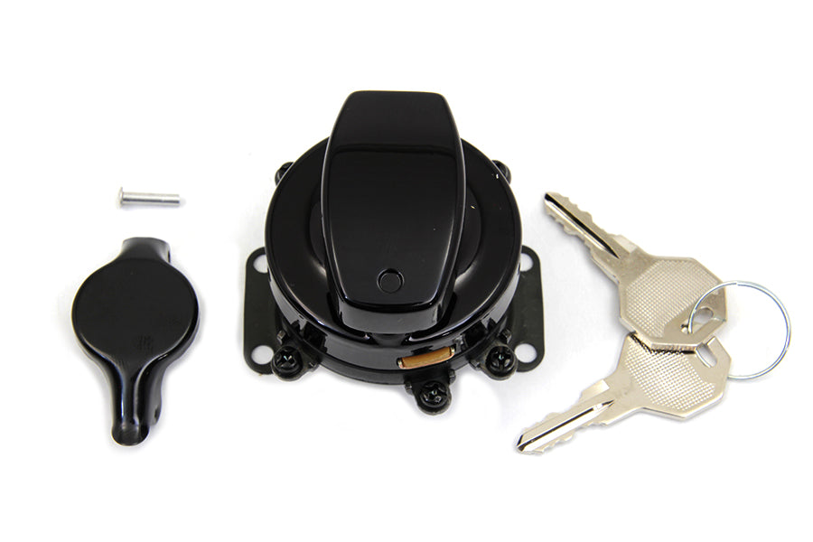 32-1693 - Fat Bob Ignition Switch with 6 Terminals Gloss Black by Volt Tech