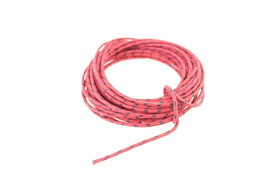 32-1723 - Red with Black Dot 25' Braided Wire by Volt Tech