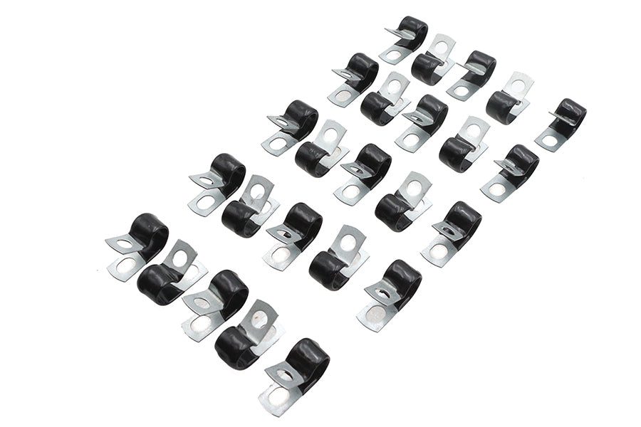 32-3586 - Horn Wire Clamp Black by V-Twin