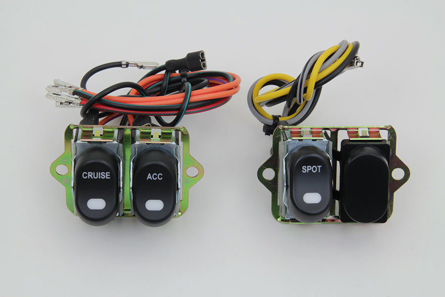 32-7018 - Rocker Style LED Fairing Switch Kit Black by Volt Tech