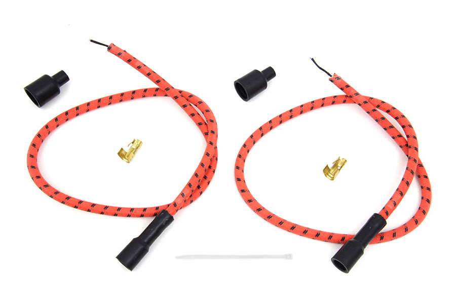 32-7373 - Sumax Orange with Black Tracer 7mm Spark Plug Wire Set by Sumax
