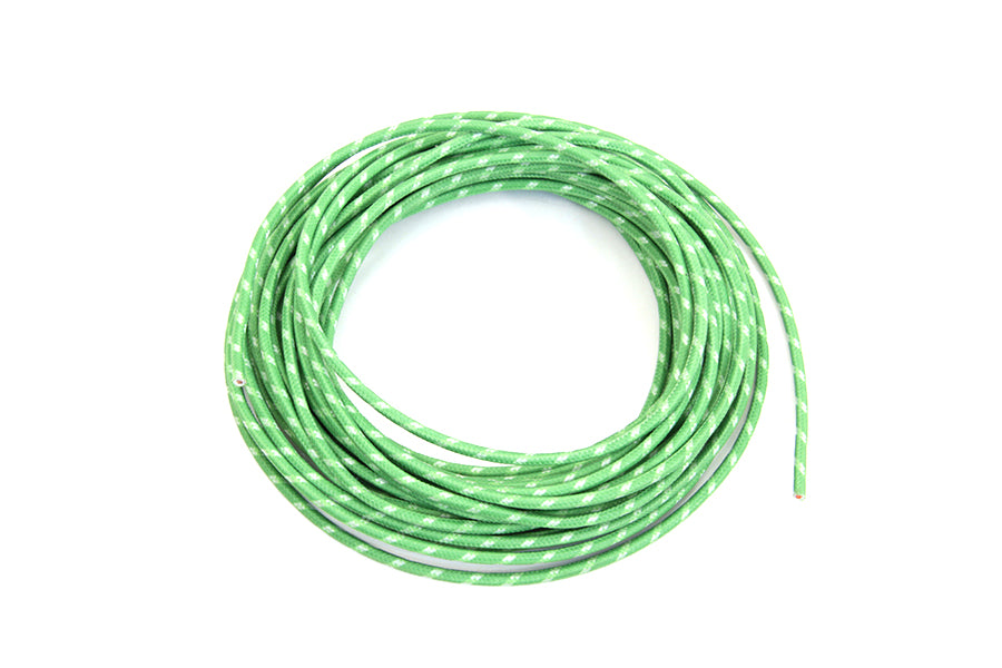32-8096 - Green 25' Cloth Covered Wire by Volt Tech