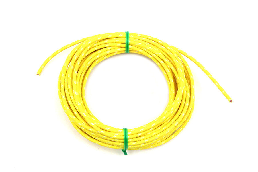 32-8097 - Yellow 25' Cloth Covered Wire by Volt Tech