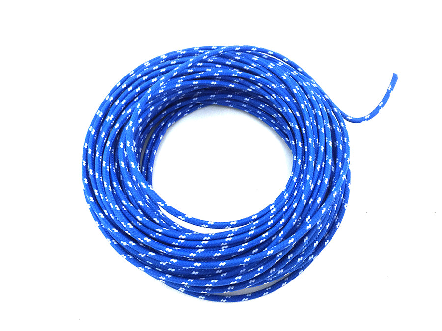 32-8124 - Blue with White Dot 25' Braided Wire by Volt Tech