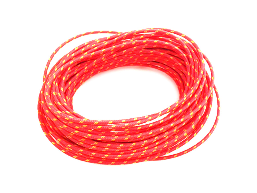 32-8126 - Red with Yellow Dot 25' Braided Wire by Volt Tech