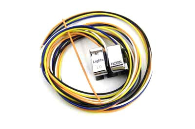 32-9069 - Chrome Handlebar Dimmer Switch and Horn With Wire by Volt Tech