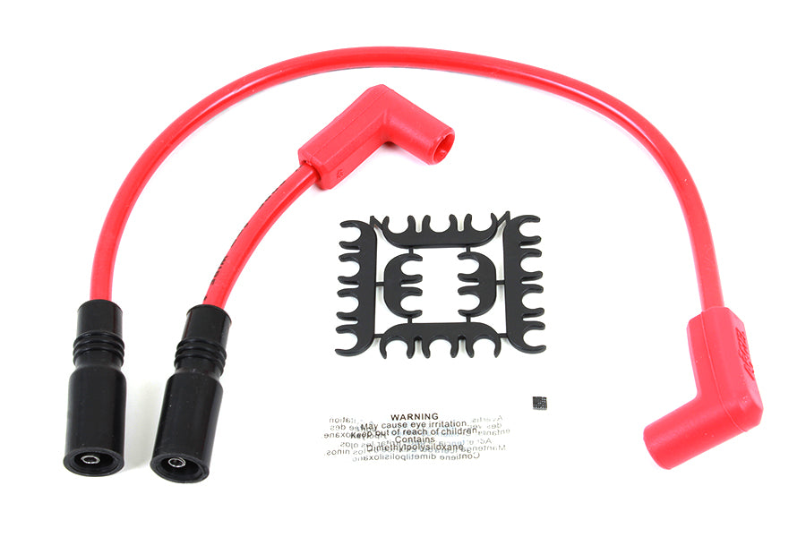 32-9172 - Accel 8mm S/S Spiral Core Ignition Wire Set Red by Accel