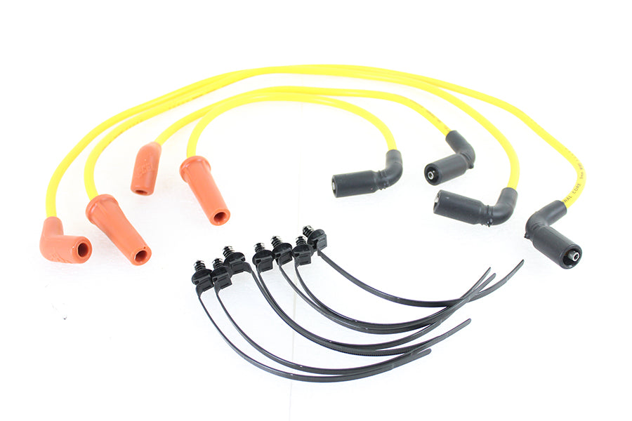 32-9193 - Accel 8mm S/S Spiral Core Ignition Wire Set Yellow by Accel