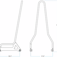 BILTWELL EXFIL Sissy Bar - FXD - Chrome 5003-501