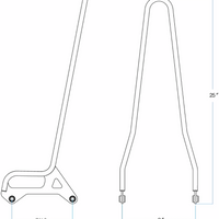 BILTWELL EXFIL Sissy Bar - XL - Chrome 5003-503