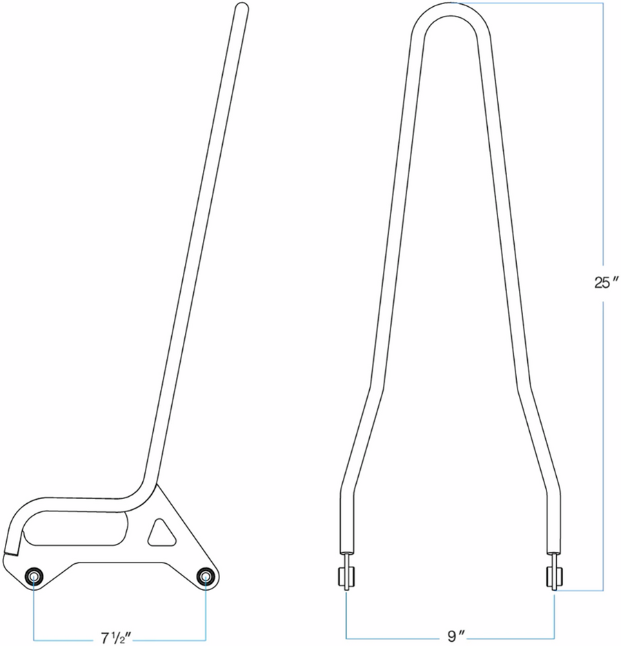 BILTWELL EXFIL Sissy Bar - XL - Chrome 5003-503