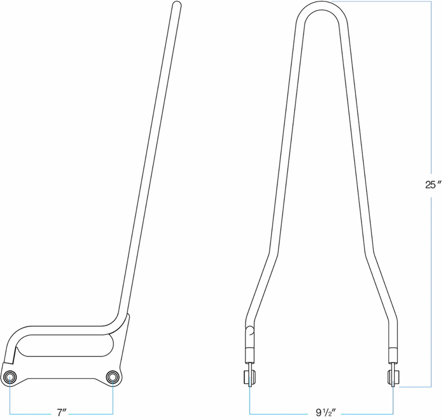 BILTWELL EXFIL Sissy Bar - Softail - Chrome 5003-504