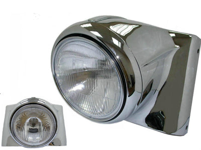 33-0092 - Chrome 7 inch Headlamp Cowl Kit by Wyatt Gatling