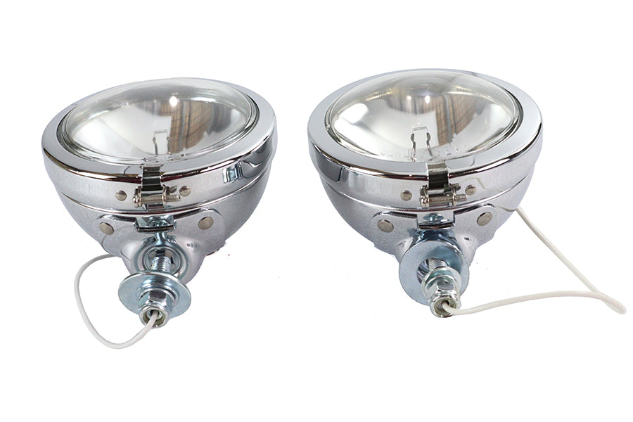 33-0095 - Replica Chrome Guide Spotlamp Set 12 Volt by V-Twin