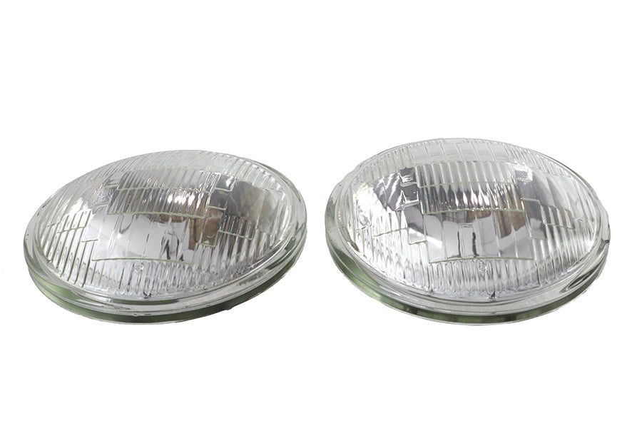 33-0160 - Clear 4-1/2  6 Volt Sealed Beam Spotlamp Bulb Set by Wyatt Gatling