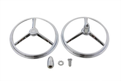 33-0172 - 4-1/2 inch Chrome Bullet Style Spotlamp Trim by Wyatt Gatling