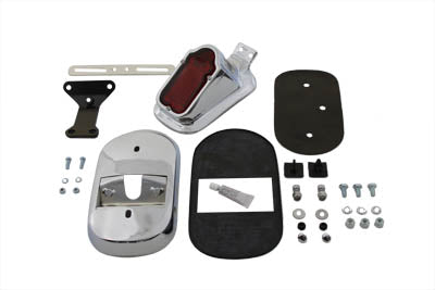 33-0185 - Chrome Tombstone Tail Lamp Kit by V-Twin