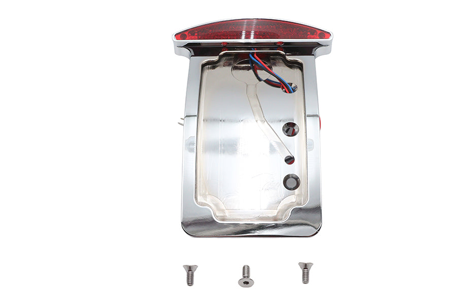 33-0223 - Chrome Slice LED Tail Lamp License Plate Assembly by Wyatt Gatling